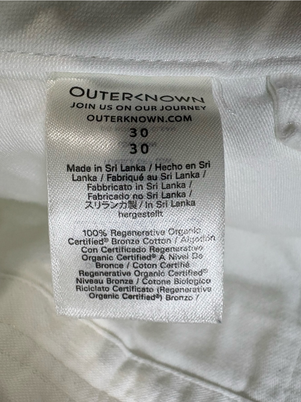 Outerknown 100% Organic Cotton Westbound Utility Pants Size US 30 - Picture 5 of 5